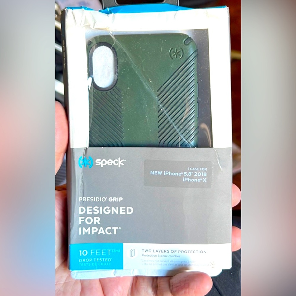 iPhone X Case, Speck Products Presidio Grip Hunter Green/Black